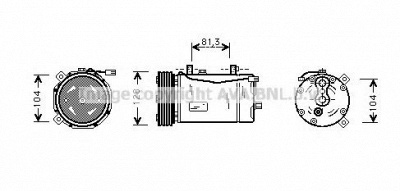 AVA QUALITY COOLING vwak164 -  Компрессор, кондиционер